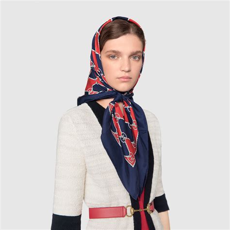 silk head scarf gucci|original Gucci silk scarf.